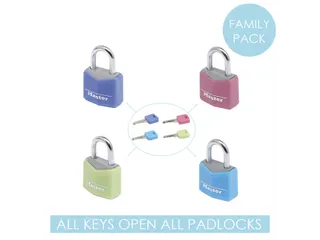 Hangslot MasterLock 4 assorti alu 20mm - 4