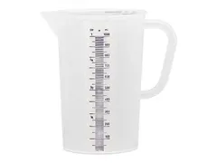 Emga Maatbeker kunststof 1 liter Transparant PP