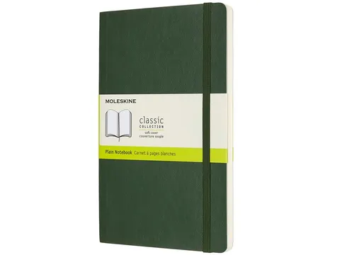 Notitieboek Moleskine large 130x210mm blanco soft cover myrtle green