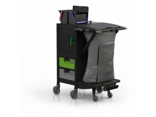 reinigingswagen,HxBxD 1040x670x905mm,frame PP,4wielen - 1