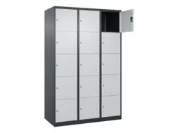 lockerkast,HxBxD 1850x1200x500mm,3x5vakken,vak B 400mm,cil.-slot
