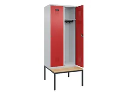 locker met bank,HxBxD 2120x800x815mm,2vak,vak B 400mm,cilinderslot