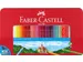 Crayon de couleur Faber-Castell Castle hexagonal étui métallique 60