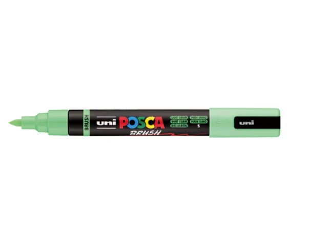 Paintmarker Uni POSCA PC-5BR brushpunt M lichtgroen
