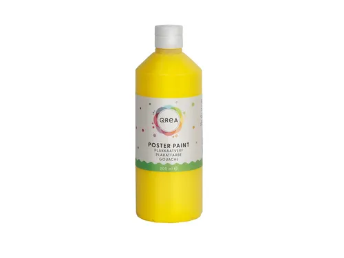 Plakkaatverf Qrea geel 500ml