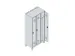 locker voor scheiding van kleding,HxBxD 1950x900x500mm,3vak
