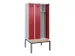 locker met bank,voor scheiding van kleding,HxBxD 2120x900x815mm,3vak