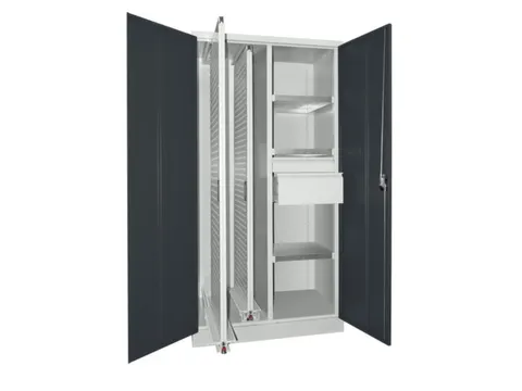 verticale kast,HxBxD 1950x1000x600mm,RAL7035,front RAL7016