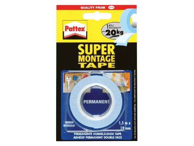 Plakband Pattex Supermontage 20kg tot 80kg 19mmx1.5m