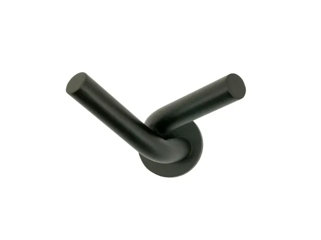 Wandkapstok 2 haken Zwart