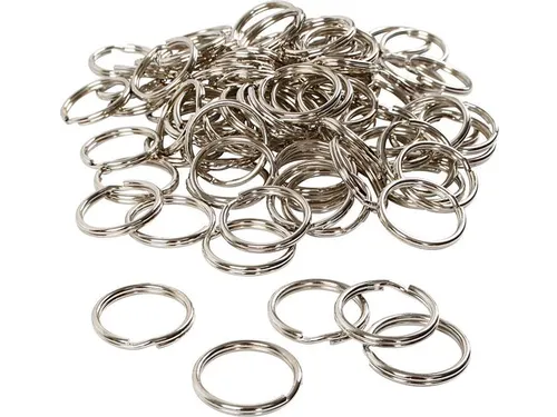 Sleutelring Creativ Company zilverkleurig 25mm 100 stuks