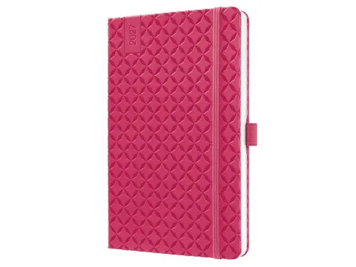 Weekagenda Flair A5 2027 (NL/FR/EN/DU) Fuchsia Pink Hardcover