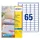 Etiket Avery J8651-25 38.1x21.2mm Inkjet wit 1625 stuks