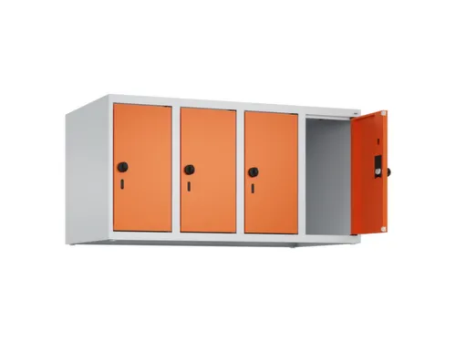 opzetkast,v. locker,4vak.,vak B 250mm,HxBxD 500x1000x500mm,vleugeldeur