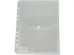 Harmonica Showtas A4 Met Flap en balg Wit, pak 10 stuks