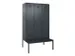 locker met bank,voor scheiding van kleding,HxBxD 2120x1200x815mm,3vak