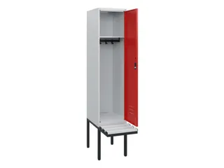 locker met bank,HxBxD 1950x400x815mm,1vak,vak B 400mm,draaigrendel - 2