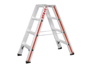 trapladder,beide zijden,2x4treden,Stand H 0,45m,balk L 1,04m,aluminium - 1