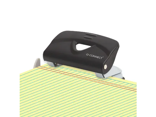 Q-CONNECT Light Duty perforator Metaal 2-gaats 10 vel Zwart
