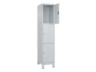 lockerkast,HxBxD 1950x400x500mm,1x3vakken,vak B 400mm,cil.-slot,voeten - 1