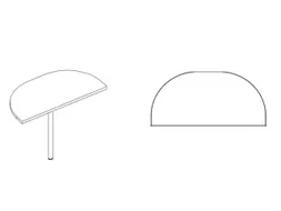 aanbouwtafel,i.h.v.,HxBxD 720-840x1200x600mm,halfrond,Bl-wit