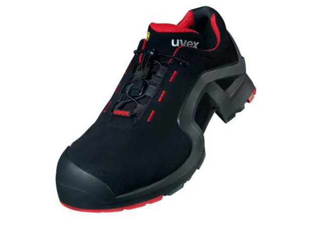 Uvex 8516.2 lage S3 veiligheidsschoenen, SRC, ESD, zwart/rood, maat 46