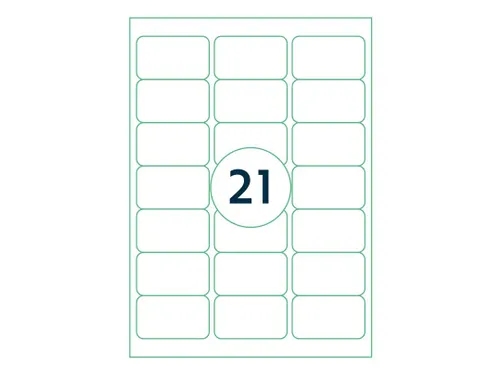 Verwijderbare Etiketten 63.5x38.1 mm Wit Doos a 1000 Vel 42005