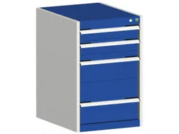 ladekast HxBxD 800x525x525mm 4laden romp RAL7035 front RAL5010