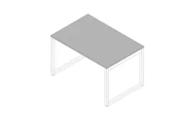 bureau,HxBxD 730x1200x800mm,blad grijs,sledeframe wit