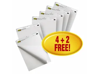 Meeting chart 3M Post-it 559 Super Sticky 635x762mm blanco 4+2 gratis - 1
