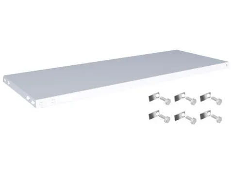 legbord,v. magazijnstelling,BxD 1300x500mm,vakl. 125kg,staal,RAL7035