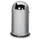 Push Afvalbak Staalplaat 33 Liter Hxd 690x375mm Zilver