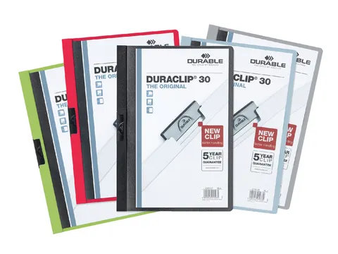 Klemmap Durable Duraclip A4 3mm 30 vellen assorti