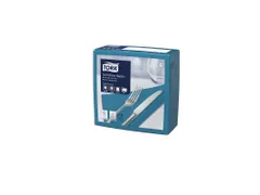 Tork 477914 Soft Dinnerservet Advanced Blauwgroen 39x39cm