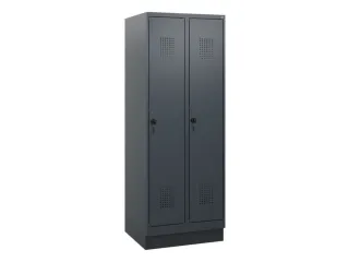 schoollocker,HxBxD 1630x600x500mm,2vak,vak B 300mm,draaigrendel,sokkel - 2