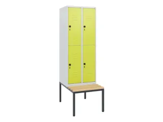 Dubbeldekse dekenkist,HxBxD 1950x600x815mm,2x2vak.,vak B 300mm - 1