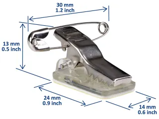 Clip met speld Europel zelfklevend voor badges - 7