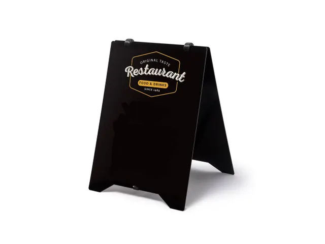 Stoepbord Grab & Grip Krijtbord BOND A2 Zwart met topprint