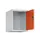 opzetkast,v. locker,1vak.,vak B 400mm,HxBxD 500x400x500mm,cilinderslot