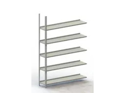 Schroefstelling Aanbouwveld Ral7035 1850x1252x304mm 5legborden 75kg