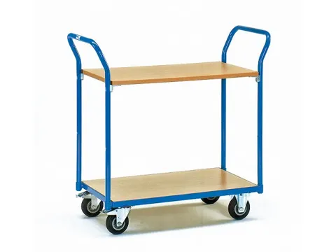 Tafelwagens 1600 200kg 2 Etages 850x500mm Houten Plaat
