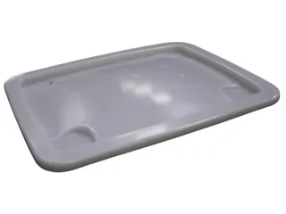Deksel Voor Hoekige Opslagbak 210 Liter Wit - 2