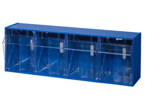 Assortimentsbak Hxbxd 210x600x172mm 4bakken Polystyreen Blauw