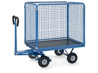 Handtrekwagens 6443l 700kg 1200x800mm Draadgaas Luchtbanden - 1
