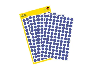 Etiket Zweckform 8mm rond blister 4 vel a 104 et. blauw Non-permanent - 4