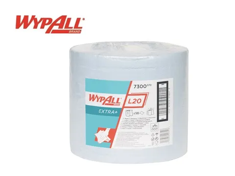 Poetsrol WypAll L20 2-laags 23,5x190m 500vel blauw 7300