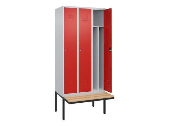 locker voor scheiding van kleding,HxBxD 2120x900x815mm,3vak