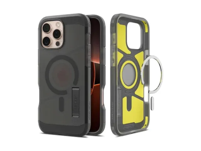 Tough Armor iPhone 16 Pro Max Hoesje MagSafe Back Cover Frosted Zwart