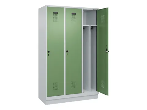 locker voor scheiding van kleding,HxBxD 1950x1200x500mm,3vak
