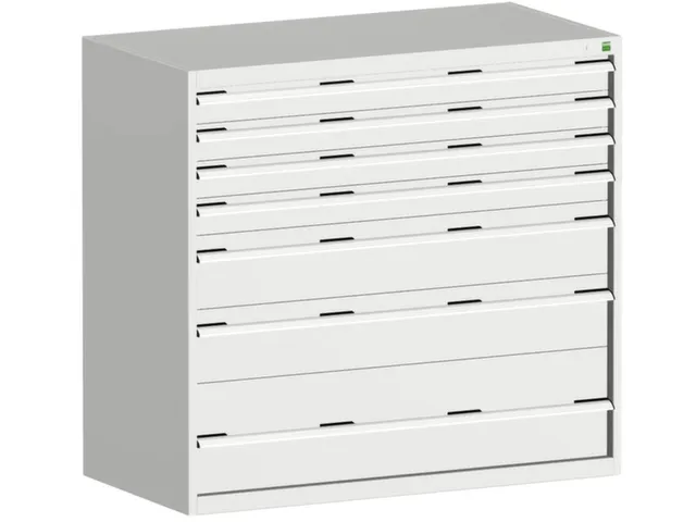 ladekast HxBxD 1200x1300x650mm 7laden romp RAL7035 front RAL7035